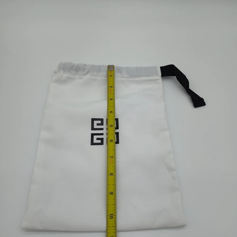 GIVENCHY White Cotton Dust Bag Drawstring Pouch 10.5x8 NWOT